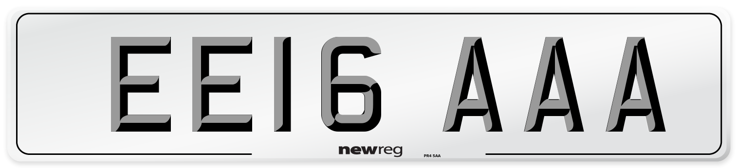 EE16 AAA Number Plate from New Reg